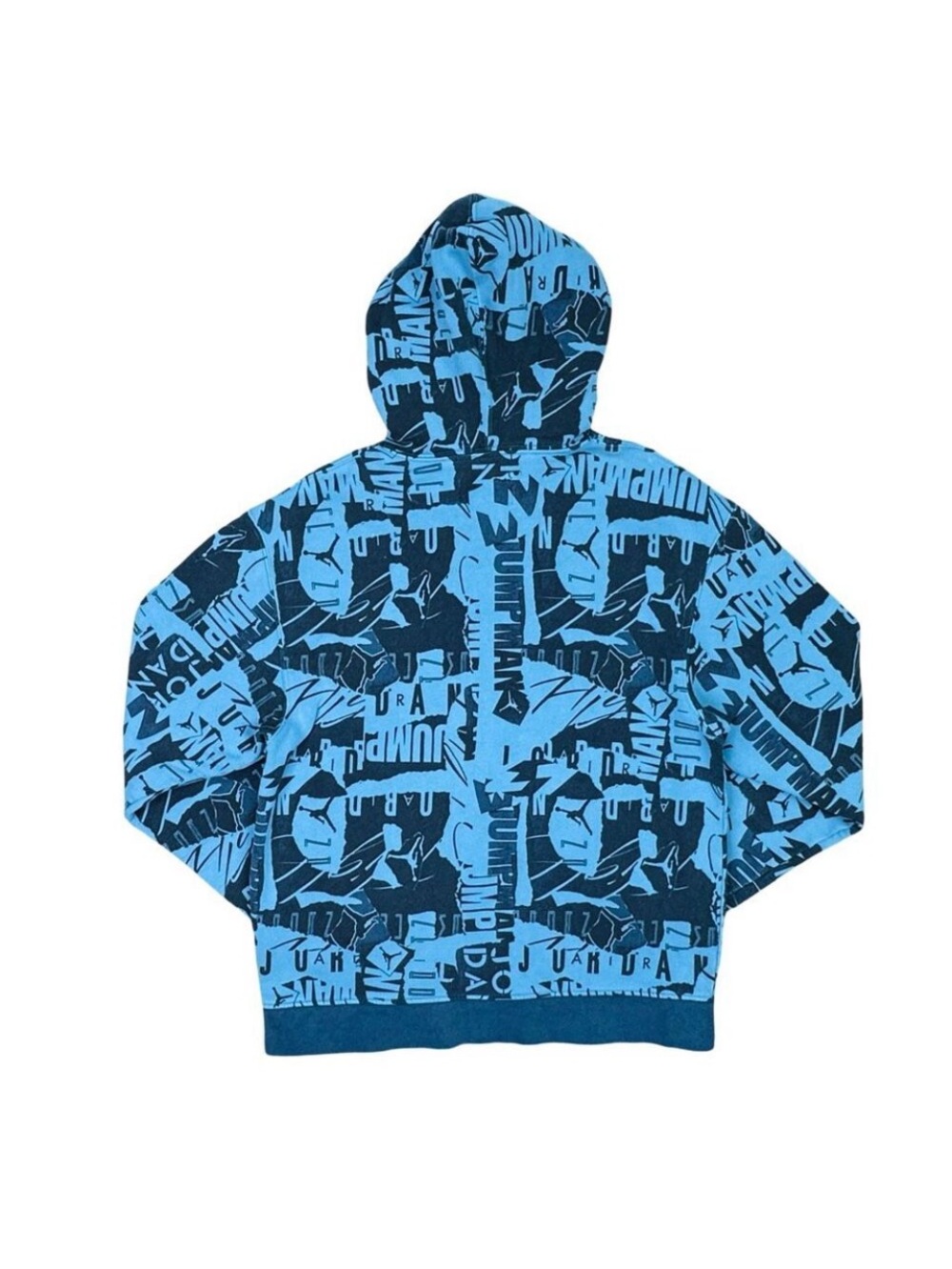 BRAND NEW Jordan Teal Pullover Hoodie with Black Graphic Pattern and Red Jumpman